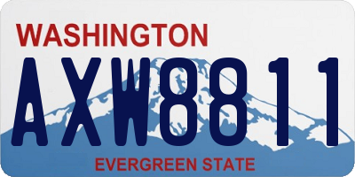 WA license plate AXW8811