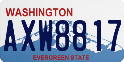 WA license plate AXW8817