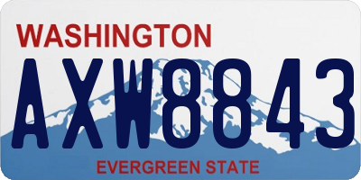 WA license plate AXW8843