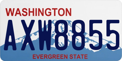 WA license plate AXW8855