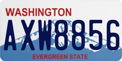 WA license plate AXW8856
