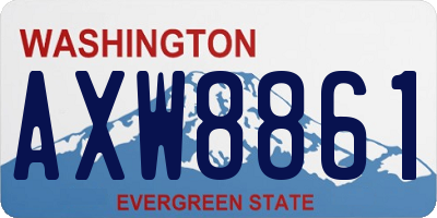 WA license plate AXW8861