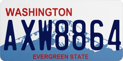 WA license plate AXW8864