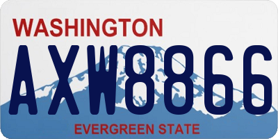 WA license plate AXW8866