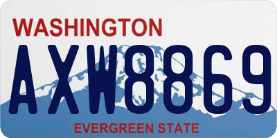 WA license plate AXW8869