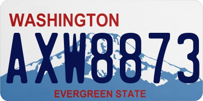 WA license plate AXW8873