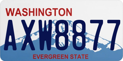 WA license plate AXW8877