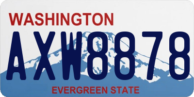 WA license plate AXW8878