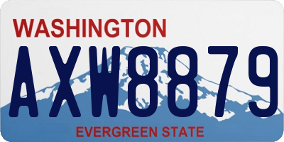 WA license plate AXW8879