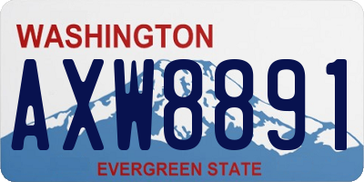 WA license plate AXW8891