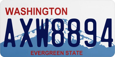 WA license plate AXW8894