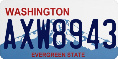 WA license plate AXW8943
