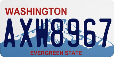 WA license plate AXW8967