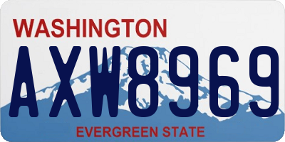 WA license plate AXW8969