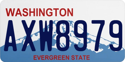WA license plate AXW8979