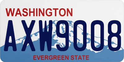 WA license plate AXW9008