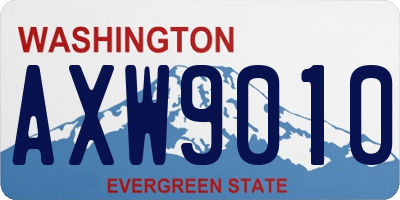 WA license plate AXW9010