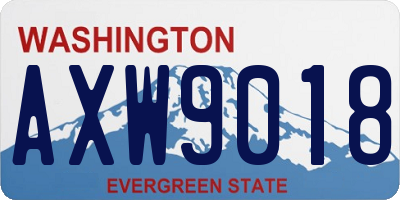 WA license plate AXW9018