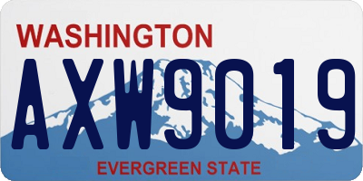 WA license plate AXW9019