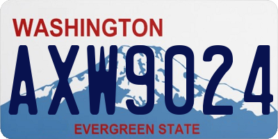 WA license plate AXW9024