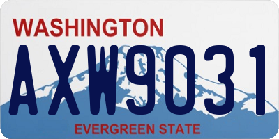 WA license plate AXW9031