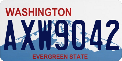 WA license plate AXW9042
