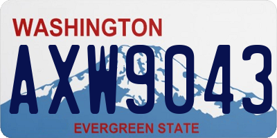 WA license plate AXW9043
