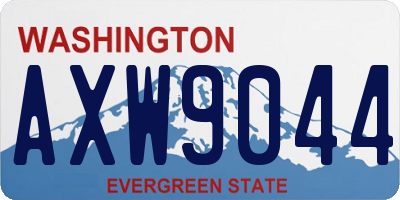 WA license plate AXW9044