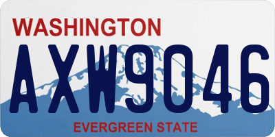 WA license plate AXW9046