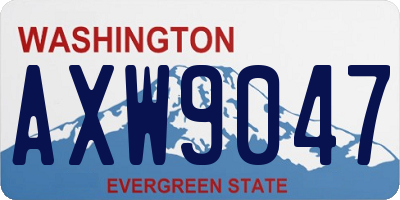 WA license plate AXW9047