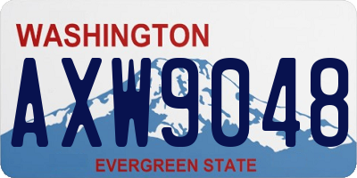 WA license plate AXW9048