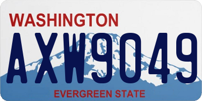 WA license plate AXW9049