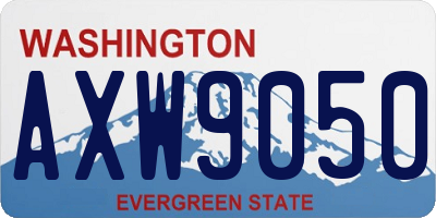WA license plate AXW9050