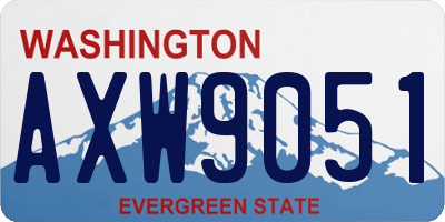 WA license plate AXW9051