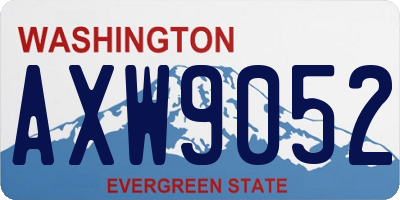 WA license plate AXW9052