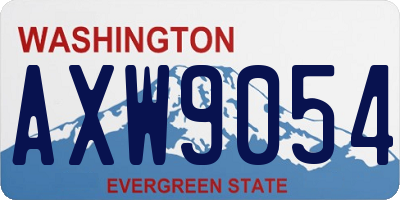 WA license plate AXW9054