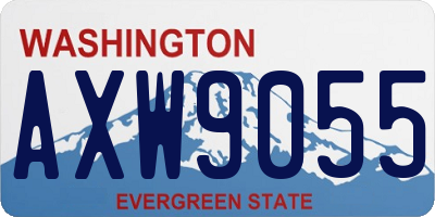 WA license plate AXW9055