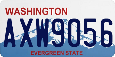 WA license plate AXW9056