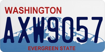 WA license plate AXW9057