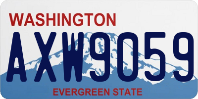 WA license plate AXW9059