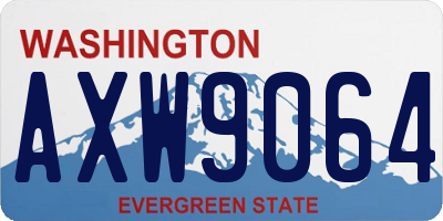 WA license plate AXW9064