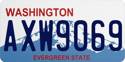 WA license plate AXW9069