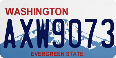 WA license plate AXW9073
