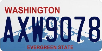 WA license plate AXW9078