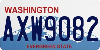 WA license plate AXW9082