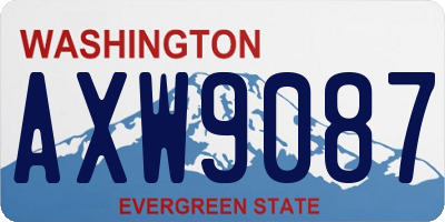 WA license plate AXW9087