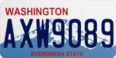 WA license plate AXW9089