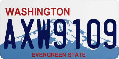 WA license plate AXW9109