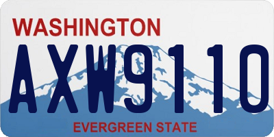 WA license plate AXW9110