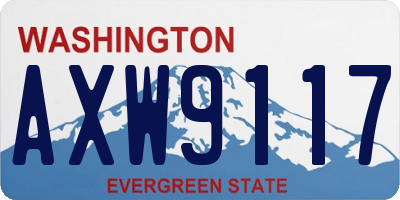 WA license plate AXW9117